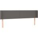 Tête de lit avec oreilles gris 183x16x78/88 cm similicuir