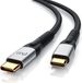 Primewire câble USB-C 3.2 Gen2, câble Type C, câble de charge avec 100W Power Delivery, câble de données avec 10 Gbit/s, cuivre OFC, triple blindage, gaine en nylon, 1 mètre, argent-noir