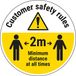 V Safety CV010BB-FS Vsafety Customer Rules - Keep 2m afstand zelfklevende vloersticker, 300 mm x 300 mm