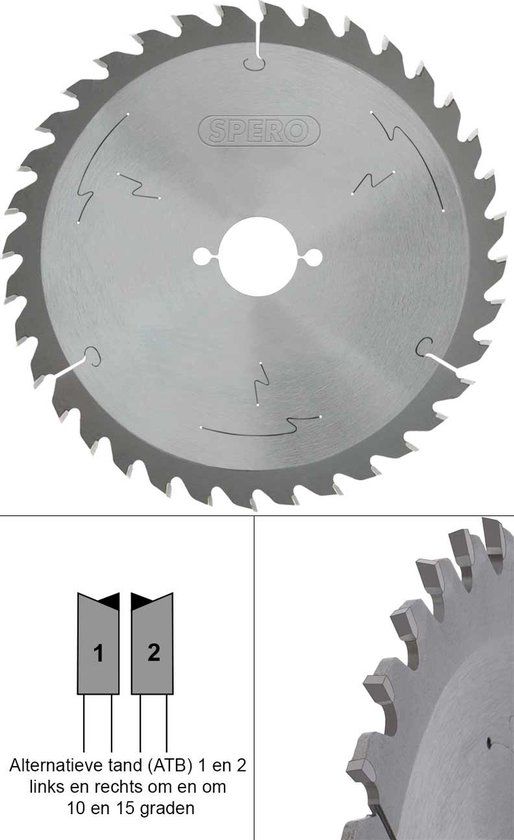 SPERO Cirkelzaagblad - 180mm - 36 Tands - asgat 20mm