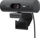 Logitech Brio 500 Webcam, Full HD 1080p, Ingebouwde microfoon, Ruisonderdrukking, Grafietkleur