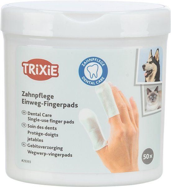 TRIXIE dentalcare vingerpads - 50 stuks