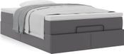 Maison Exclusive - Cadre de lit ottoman avec matelas, gris, 120x200 cm, similicuir