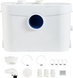 Merkloos / Sans marque Afvalwaterpomp, 700W, 9600 liter per uur, 10 meter opvoerhoogte, met 3 inlaatopeningen voor toilet, kelder, keuken, douche en badkamer