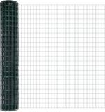 vidaXL Euro-hek met palen 10 x 1,6 m PVC-Coated Staal Groen
