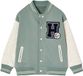 Vertbaudet Sweat-shirt en molleton pour garçons avec badge en boucle. émeraude