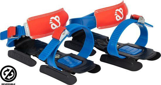 Nijdam Glij-ijzers Bob-cicle - Verstelbaar - Maat 24-35 - Unisex - Zwart/Rood/Staal