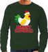 Bellatio Decorations Foute Kersttrui voor heren - Merry Kipmas - groen - L