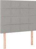 VidaXL Hoofdbord Lichtgrijs Polyester, Hout 800 mm x 1180 mm x 50 mm