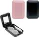 Orderio Étui 2 pièces pour lentilles de contact, portable, noir/rose