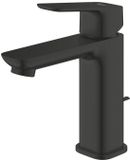GROHE Cubeo wastafelkraan - m-size - opbouw - 1-gats - eengreeps - met trekwaste - mat zwart