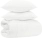 vidaXL Dekbedset 200 x 220 cm Wit Coton, Bamboe, Polyester