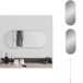 vidaXL Wandspiegel 60x25 cm ovaal zilverkleurig