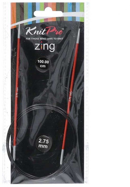 KnitPro Zing rondbreinaalden 100cm 2.00mm - 12.00mm