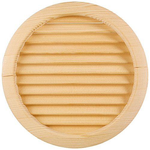 La Ventilazione LGRS160P inbouwrooster van hout, rond, essence grenen, rood, diameter 172 mm,