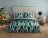 Housse de couette imprimé graphique - Lits jumeaux 240x200/220 cm - Petrol - 100% Coton renforcé