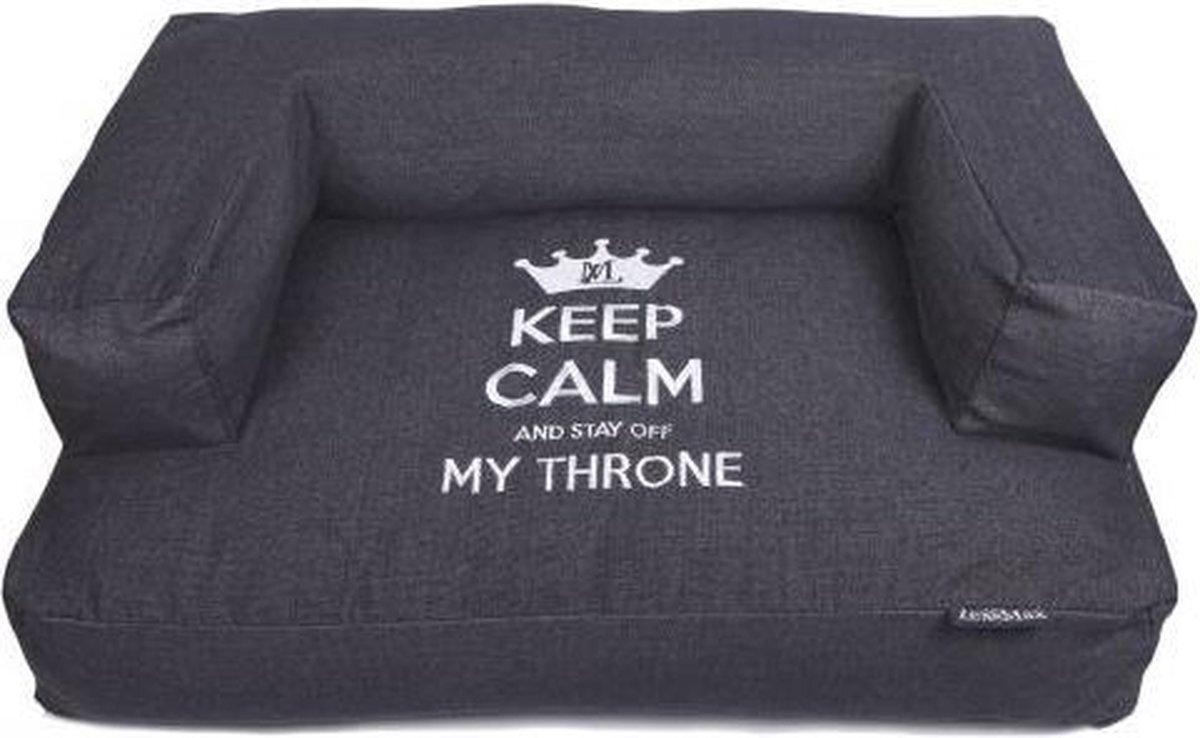 Lex&Max Keep Calm - Hondensofa - 100x70x35cm - Zwart zwart