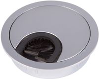 SOTECH 2 stuks Kabeldoorvoer in metaal chroom mat Boormaat Ø 68 mm bureau met stofafdichting