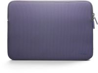 Trunk Ribbed Velvet Sleeve – Geschikt voor MacBook Pro & Air 14 – Gemaakt van geribbeld Neopreen – met extra accessoirevak – superzachte voering - Blauw