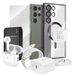 Mayaxess, Elite set bestaande uit 7 delen, beschermhoes van glas met MagSafe-functionaliteit, voor de Galaxy S23 Ultra, paars