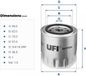 APECAR UFI Filters 23.172.00 Oliefilter