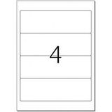 HERMA Special - Papier - mat - permanent zelf-klevend - blauw - 192 x 61 mm 80 etiket(ten) (20 vel(len) x 4 ondoorzichtige mapetiketten