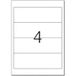 HERMA Special - Papier - mat - permanent zelf-klevend - blauw - 192 x 61 mm 80 etiket(ten) (20 vel(len) x 4 ondoorzichtige mapetiketten