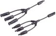 1x PV4 T-adapterkabelset, 0,3 m, 3/1, 4 mm², SW/SW, zwart