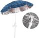 Gerimport Parasol UV50 - Maritiem blauw/wit - D180 x H195 cm