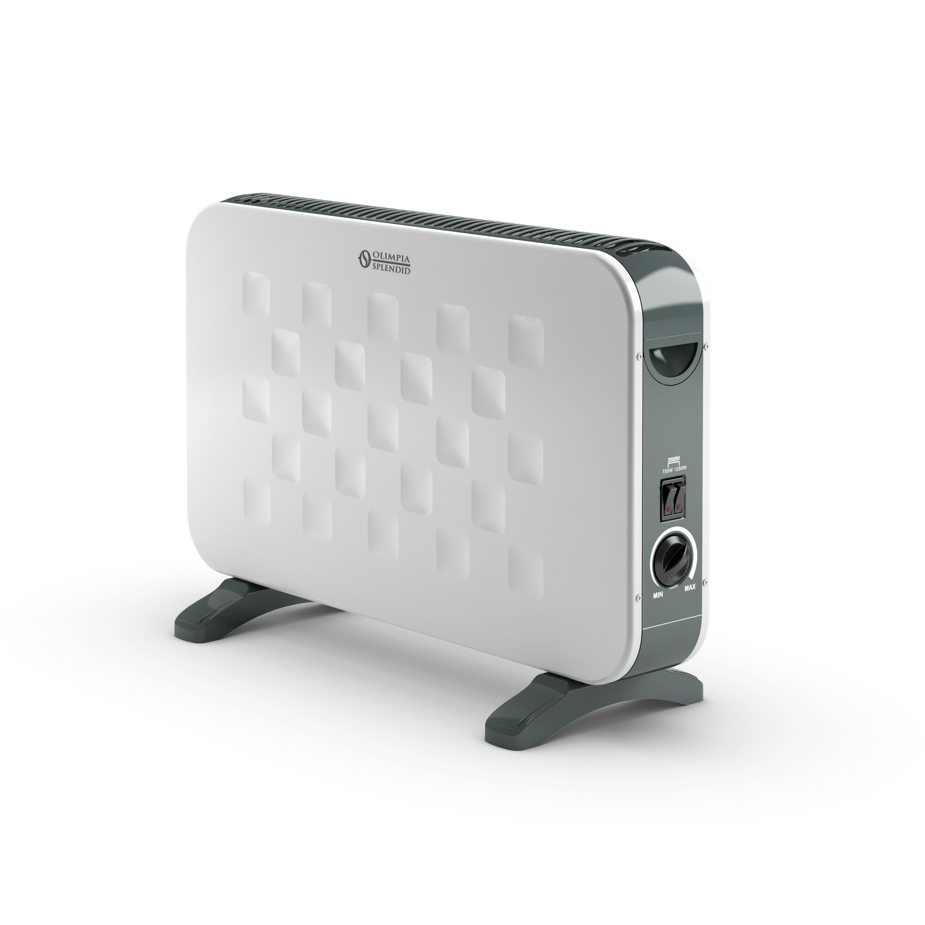 Olimpia Splendid Caleo Metal - 2000W Electric Fan Heater - Metallic