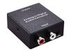 PremiumCord analoog naar digitale audioconverter, 2x Cinch RCA naar Toslink/SPDIF, incl. voeding, metalen behuizing, kleur zwart