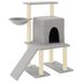 Meuble pour chat avec poteaux à gratter en sisal 96,5 cm gris clair