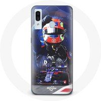 Maniacase Hoesje voor Samsung Galaxy A20 Formule 1 Pierre Gasly F1 autocoureur rood blauw