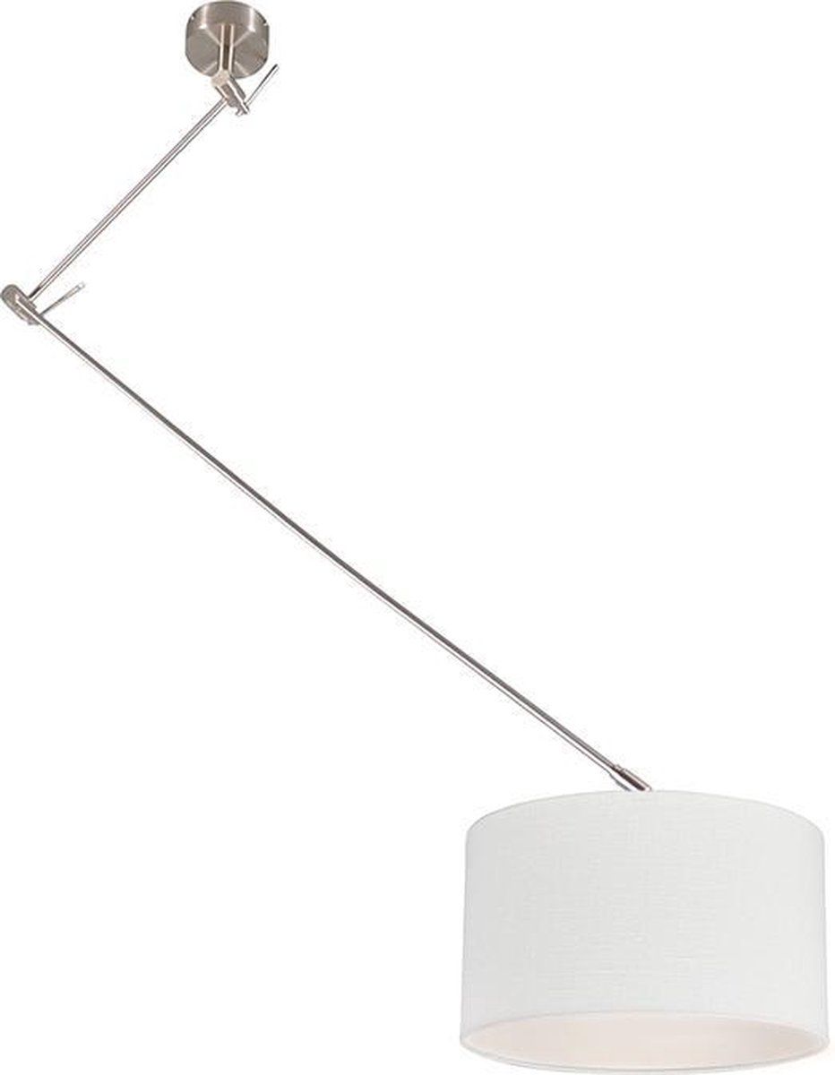 QAZQA Blitz Hanglamp - Modern - Verstelbaar - Wit - E27