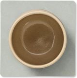 LIND DNA Sous-verre Nupo - Cuir - Gris - 10 x 10 cm