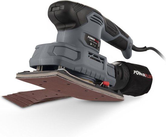 Powerplus POWE40010 Vlakschuurmachine - 180W - 93 x 187mm - Incl. stofafzuigbox en 5 schuurvellen