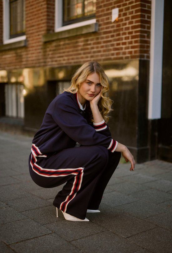 NUKUS Nora Pants Dames - trainingsbroek - Donkerblauw - Maat M