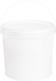 GARRONDA 5x stuks - 8 L - Emmer Met Deksel - Wit