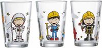 Ritzenhoff & Breker Kindergläser Berufe Jungen 205 ml Set van 3