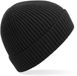 Beechfield Engineered Knit Ribbed Beanie Zwart Unisex One Size