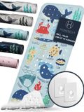 HOMERELLA Badmat antislip voor kinderen - 100x40cm - Lichtblauw Onderwater ABC
