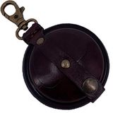 Mika Juscha JU-28063802 Sleutelhanger Klein Zadelleer Opbergvak Voor Munten Kleur Bruin