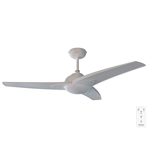 Cecotec Plafondventilator EnergySilence Aero 460. 55 W, 106 cm diameter, LED-lamp, 3 bladen, 3 snelheden, timer, winterfunctie, afstandsbediening, wit ontwerp