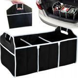 OEM Shenzhen Haorui Industrial Technology Co., Ltd. Auto-organizer met 3 compartimenten, compact en opvouwbaar, Wit/Zwart, 50 cm