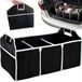 OEM Shenzhen Haorui Industrial Technology Co., Ltd. Auto-organizer met 3 compartimenten, compact en opvouwbaar, Wit/Zwart, 50 cm
