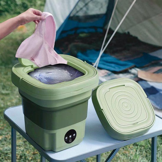 Aqua Laser Mini-wasmachine | Camping-wasmachine | Draagbare mini-wasmachine | Studenten Wasmachine - Groen