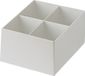 Djois Inzetbak halfhoog 30x122x168mm 4-vaks grijs | 8 stuks
