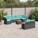 Maison Exclusive - Ensemble de jardin pour le jardin, composé de 10 pièces avec coussins, en polyrotin noir