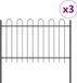 BOXTEL Portail 3 pièces 5,1 x 1,2 m Acier thermolaqué Gris