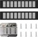 Wan GmbH Grilles de ventilation - Set de 2 - Effet acier inoxydable - Noir - 80 x 250 mm